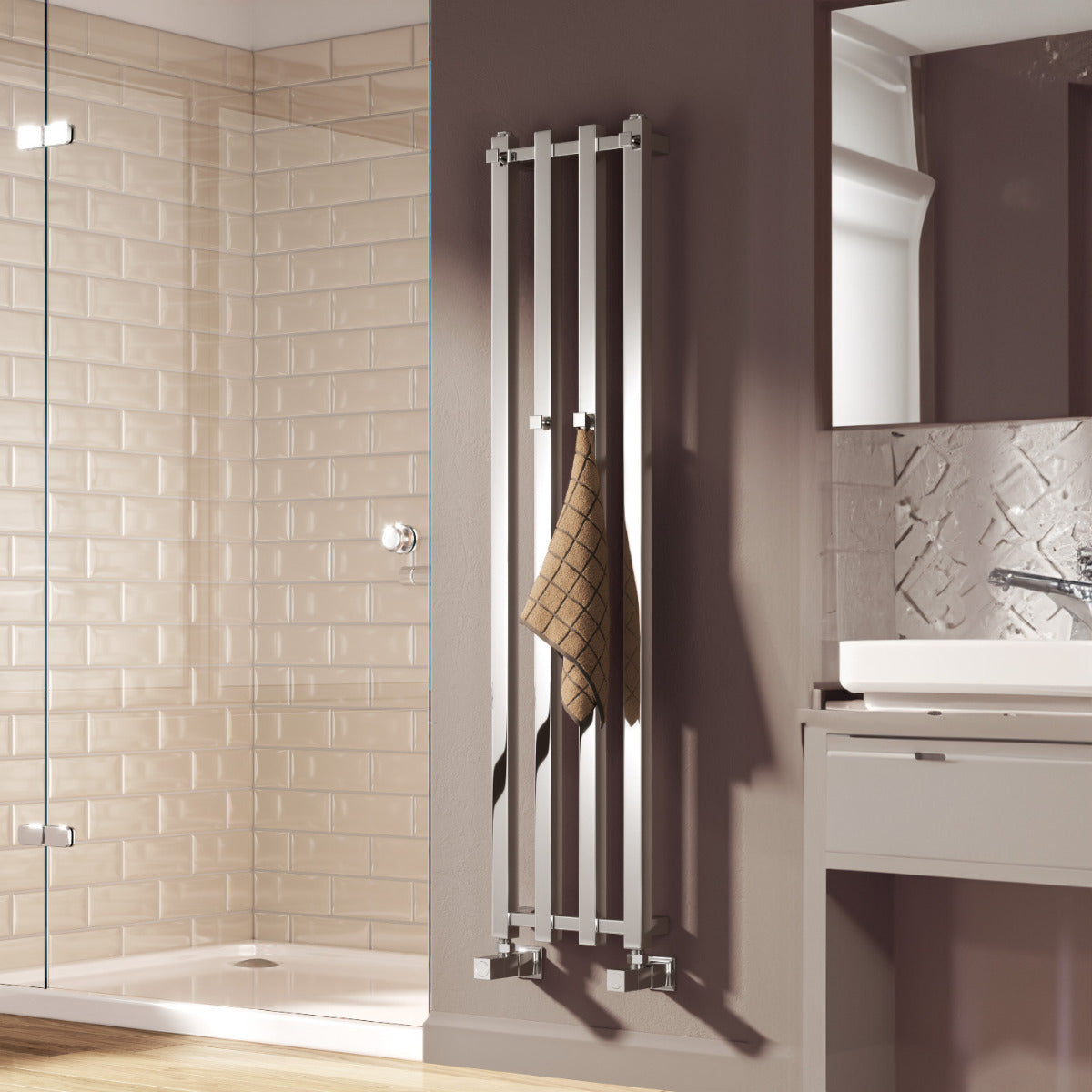 Reina Todi Vertical Bar Bathroom Radiator