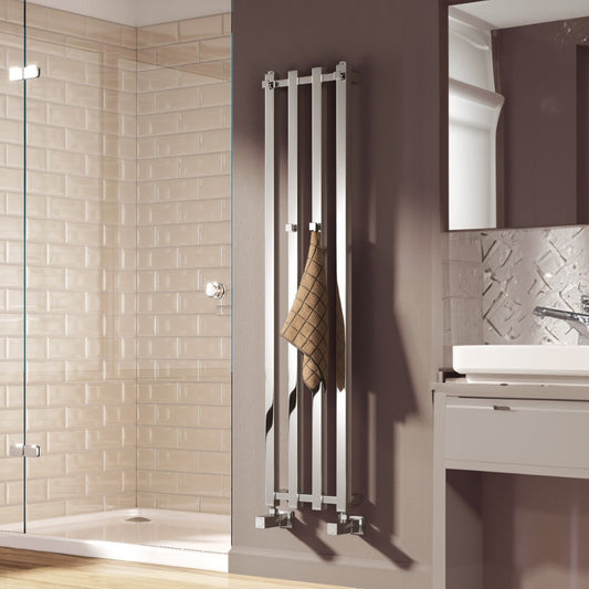 Reina Todi Vertical Bar Bathroom Radiator in 800H x 415W