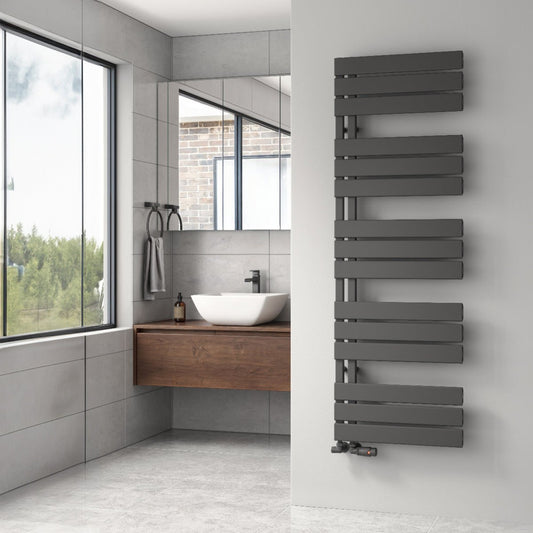 Reina Vada Aluminium Towel Radiator in 870H x 500W