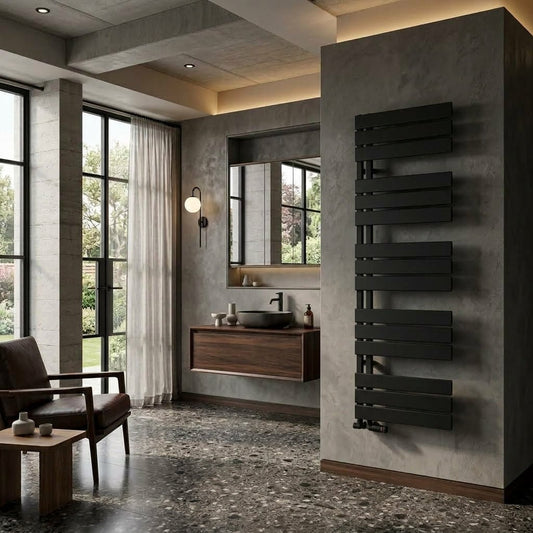 Reina Vada Aluminium Towel Radiator in 870H x 500W