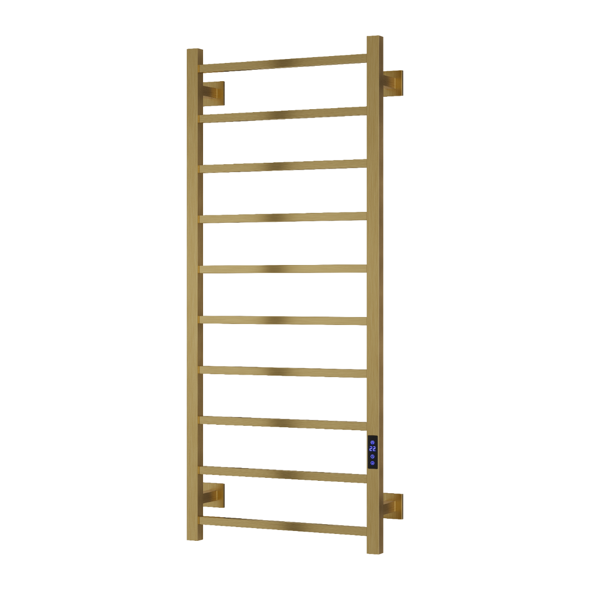 Reina Velino Brushed Brass Steel Dry Electric Bathroom Radiator