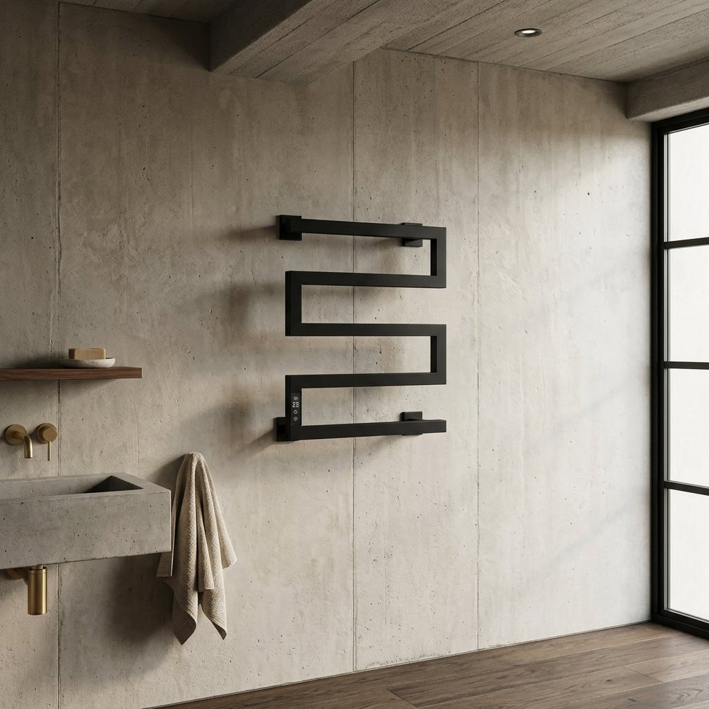 Reina Vispa Steel Dry Electric Heated Towel Rail in Polished Stainless Steel