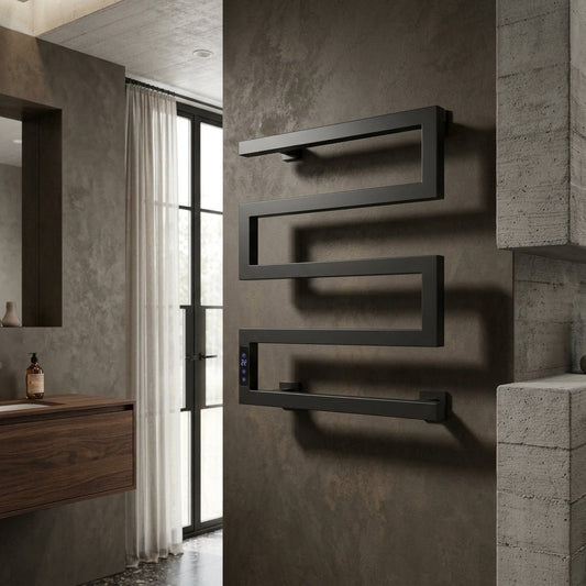 Reina Vispa Steel Dry Electric Heated Towel Rail in Polished Stainless Steel
