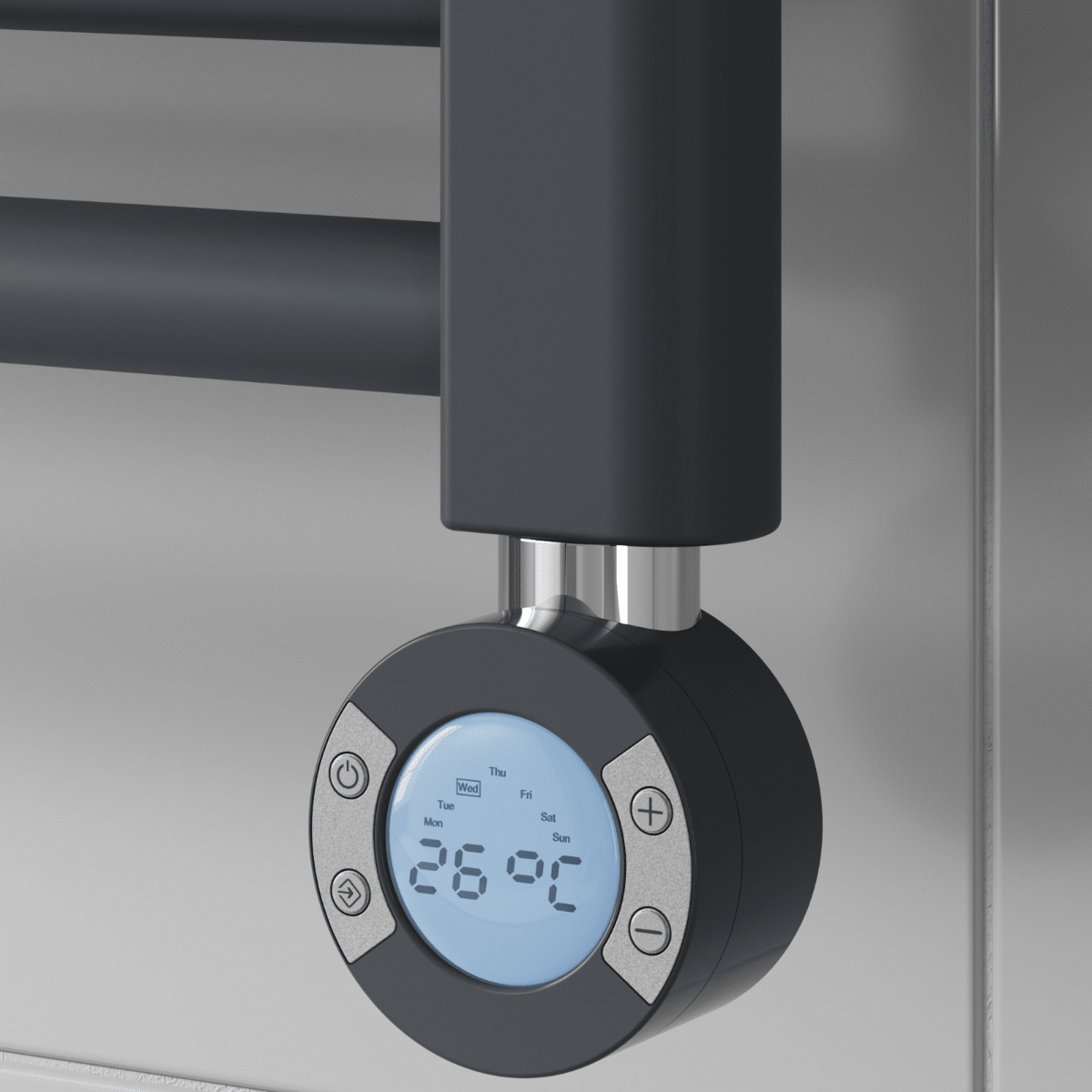 Reina Weekly Thermostatic Radiator Control Unit in Anthracite