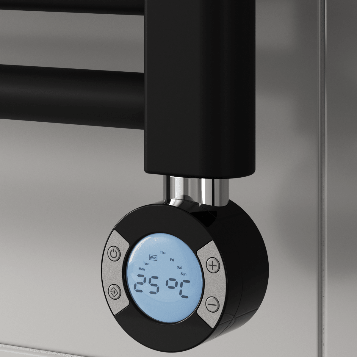 Reina Weekly Thermostatic Radiator Control Unit in Black