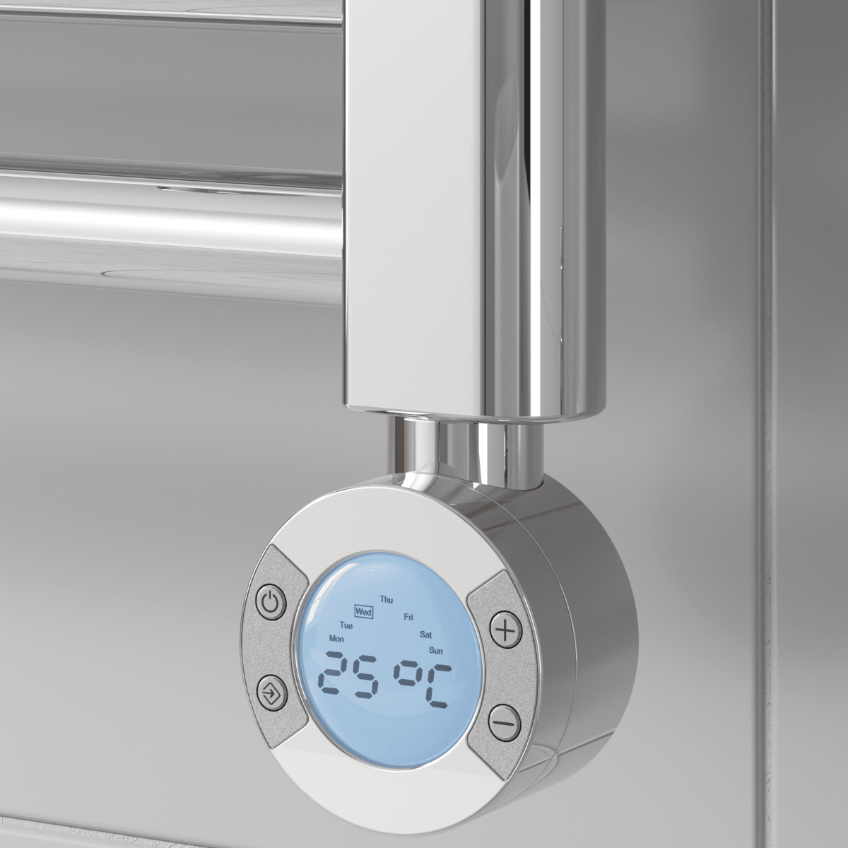 Reina Weekly Thermostatic Radiator Control Unit in Chrome