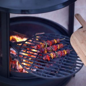 REVOLVE Alpine Outdoor Wood Burning Garden Fire Pit - Ice Cold Spice | Black