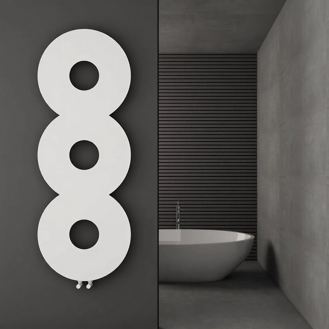 Carisa Rochester Infinity Circles Slim Steel Radiator