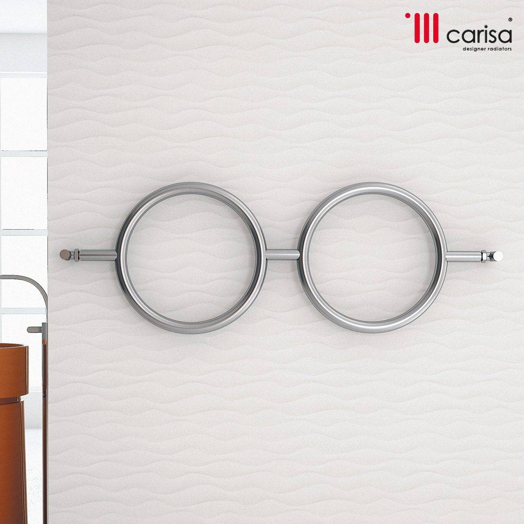 Carisa Roni Stainless Steel Hoop Towel Radiator | 2 finishes, 2 sizes