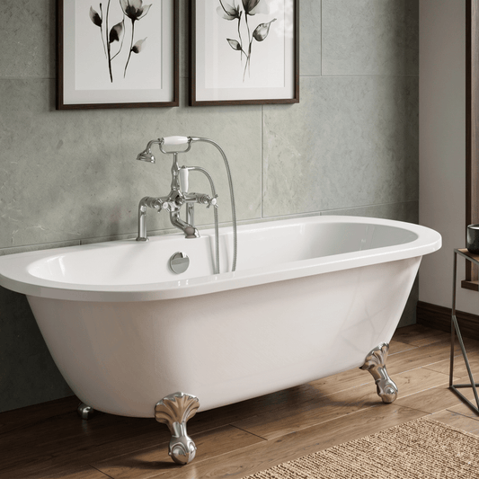 Royce Morgan Balmoral Freestanding Bath Tub Traditional Roll Top Clawfoot in L1680 x W730 x H600mm
