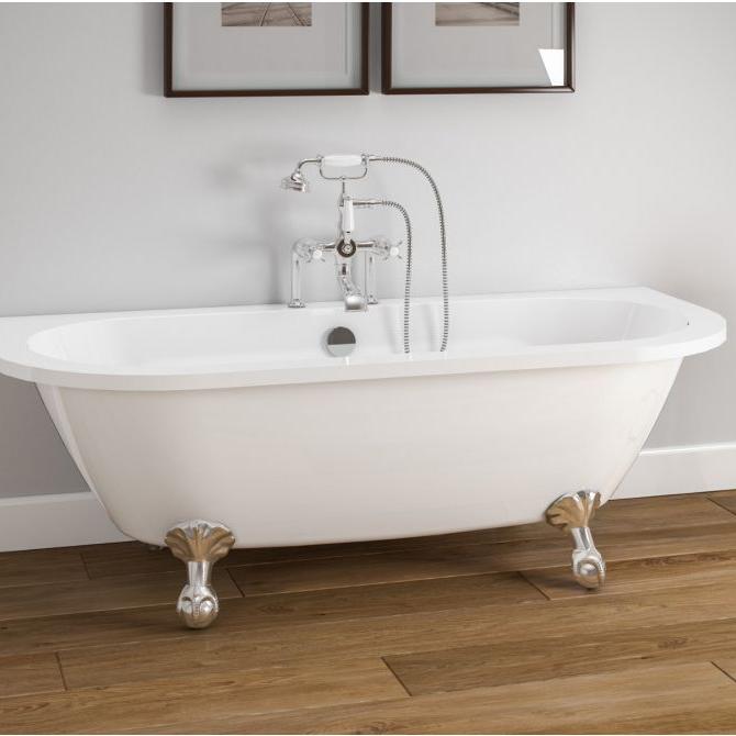 Royce Morgan Balmoral Freestanding Bath Tub Traditional Roll Top Clawfoot in L1680 x W730 x H600mm