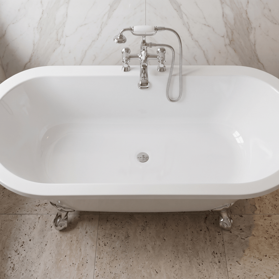 Royce Morgan Balmoral Freestanding Bath Tub Traditional Roll Top Clawfoot in L1680 x W730 x H600mm