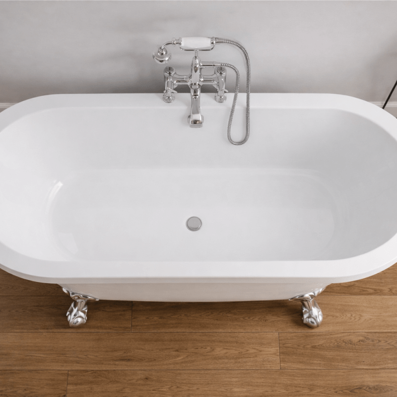 Royce Morgan Balmoral Freestanding Bath Tub Traditional Roll Top Clawfoot in L1680 x W730 x H600mm