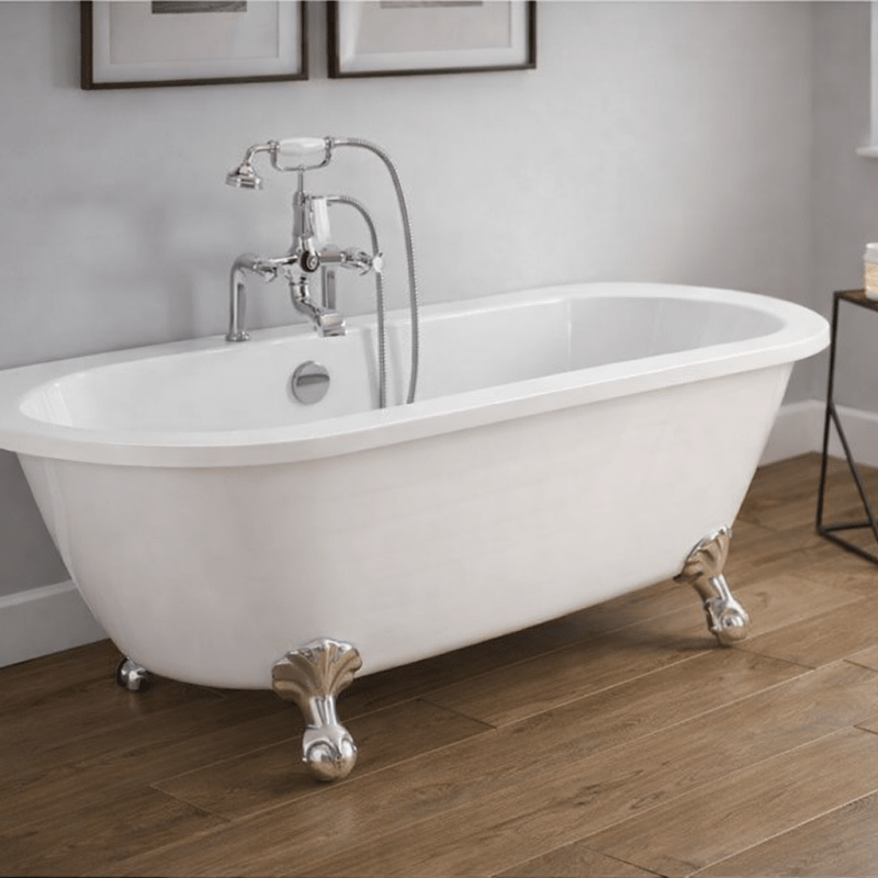 Royce Morgan Balmoral Freestanding Bath Tub Traditional Roll Top Clawfoot in L1680 x W730 x H600mm