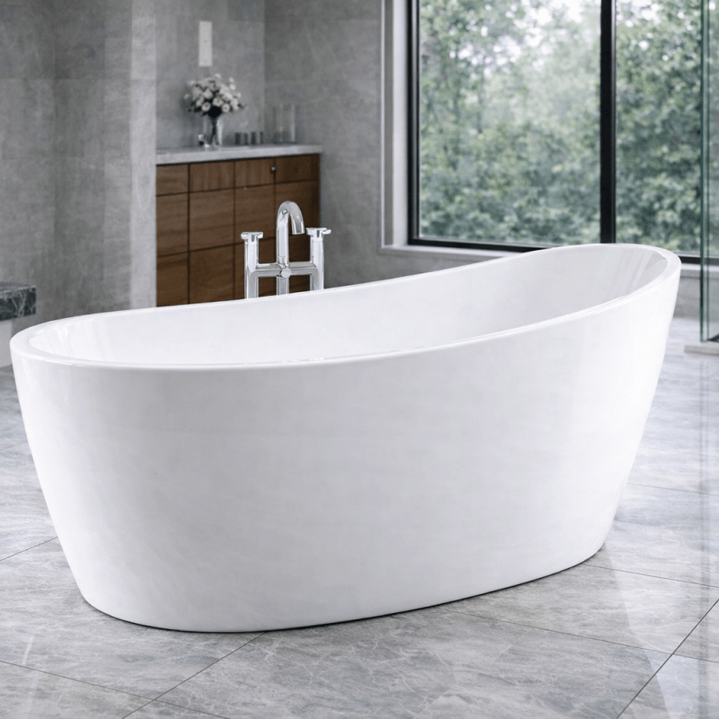 Royce Morgan Bayford Freestanding Bath Tub Compact Double - Ended Style in L1510 x W740 x H700mm