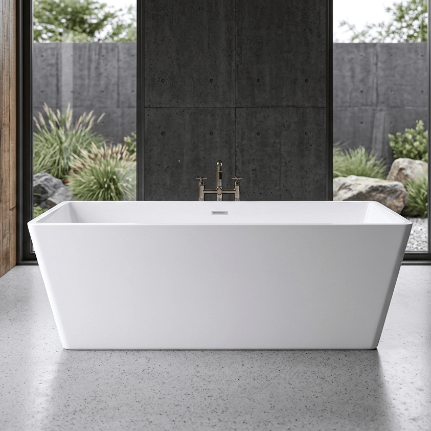 Royce Morgan Blakeney Freestanding Angular Contemporary Bath Tub in L1645 x W720 x H580mm