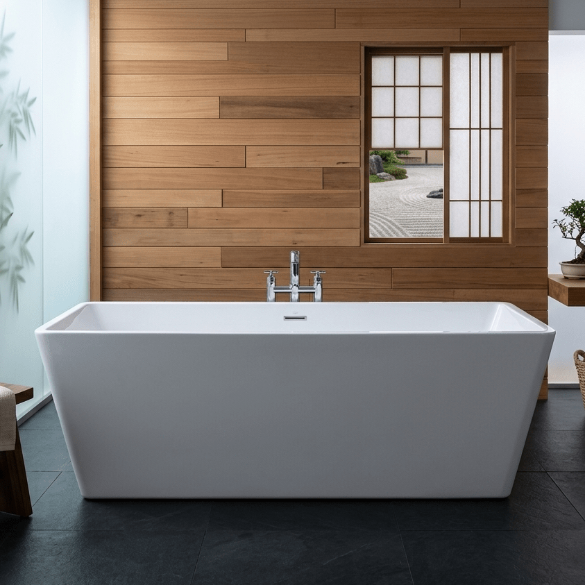 Royce Morgan Blakeney Freestanding Angular Contemporary Bath Tub in L1645 x W720 x H580mm