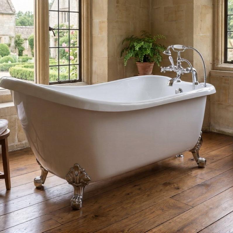 Royce Morgan Chatsworth Freestanding Bath Tub Classic Roll Top Finish in L1530 x W710 x H755