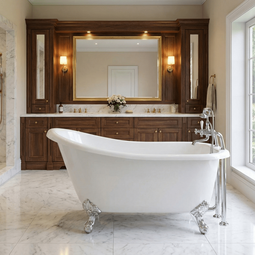 Royce Morgan Chatsworth Freestanding Bath Tub Classic Roll Top Finish in L1530 x W710 x H755