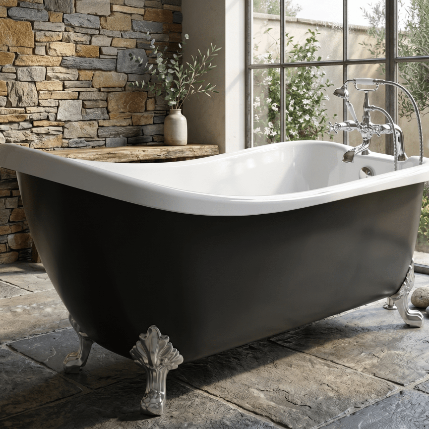 Royce Morgan Chatsworth Freestanding Bath Tub Classic Roll Top Finish in L1530 x W710 x H755