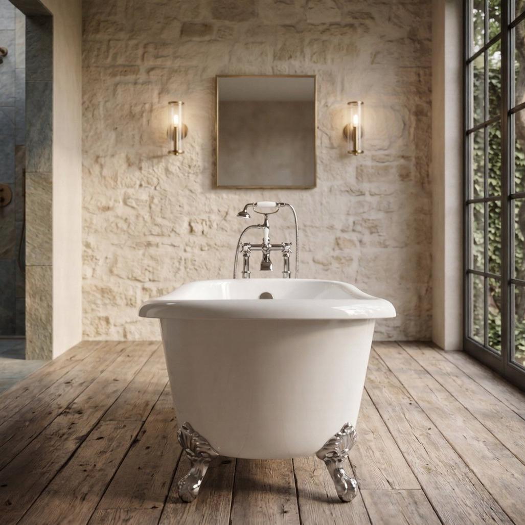 Royce Morgan Chatsworth Freestanding Bath Tub Classic Roll Top Finish in L1530 x W710 x H755