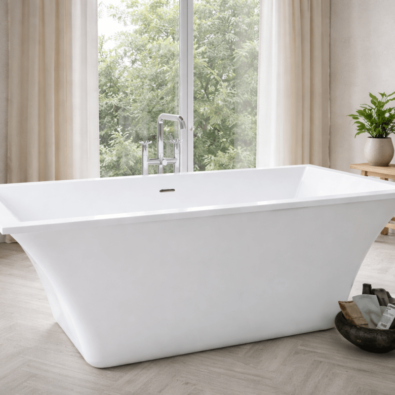 Royce Morgan Churchill Freestanding Bath Tub Grand Roll Top Double - Ended in L1800 x W860 x H600mm