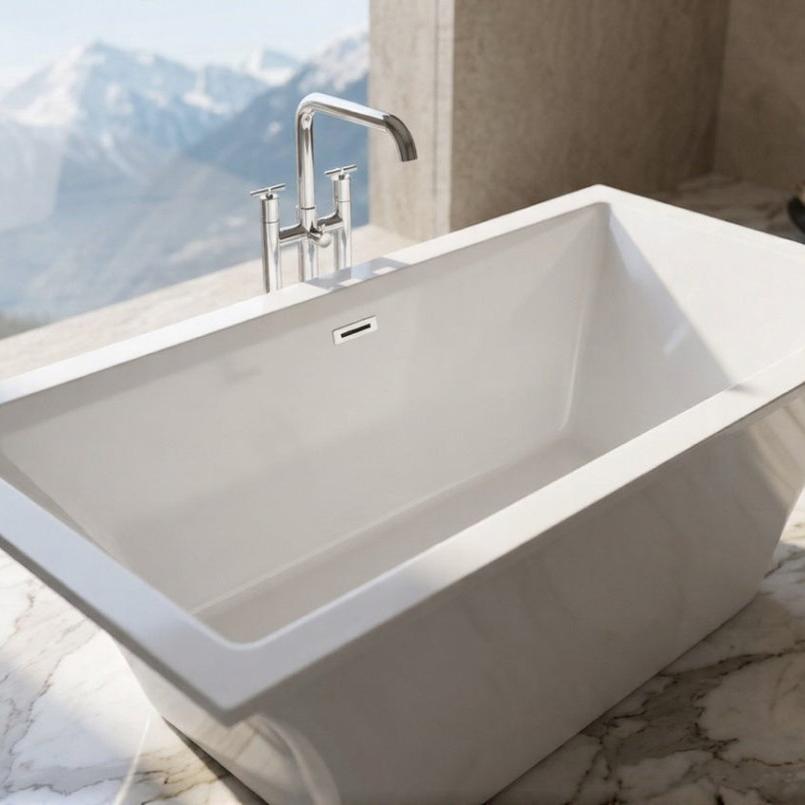 Royce Morgan Churchill Freestanding Bath Tub Grand Roll Top Double - Ended in L1800 x W860 x H600mm