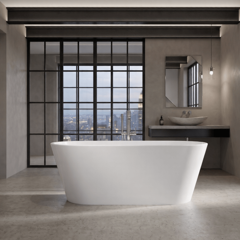 Royce Morgan Colorado Freestanding Bath Tub Modern Double - Ended Style in L1600 x W700 x H580mm