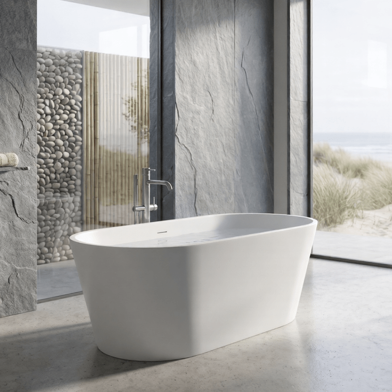 Royce Morgan Colorado Freestanding Bath Tub Modern Double - Ended Style in L1600 x W700 x H580mm