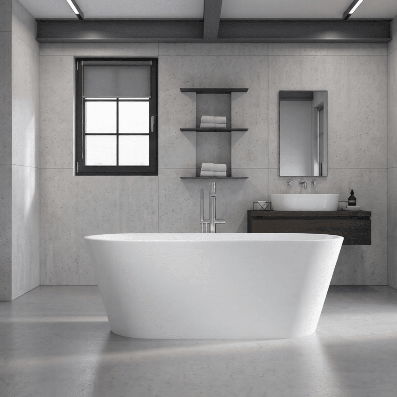 Royce Morgan Colorado Freestanding Bath Tub Modern Double - Ended Style in L1600 x W700 x H580mm