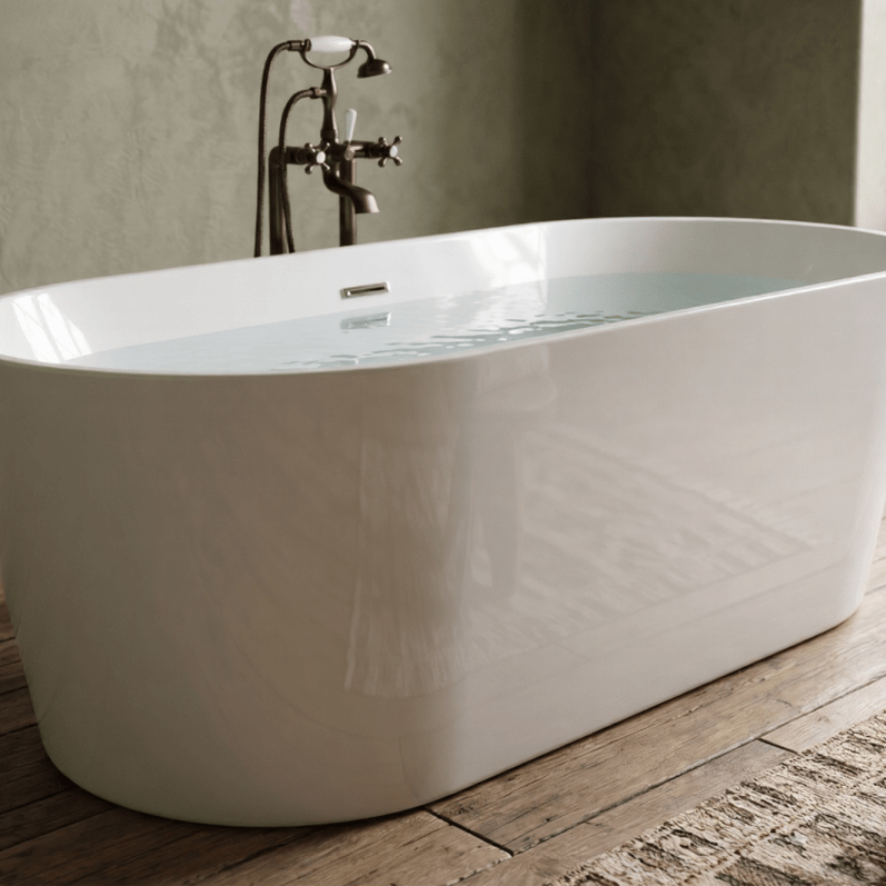 Royce Morgan Coral Whirlpool Freestanding Bath Tub Luxury Spa System in L1700 x W800 x H580mm
