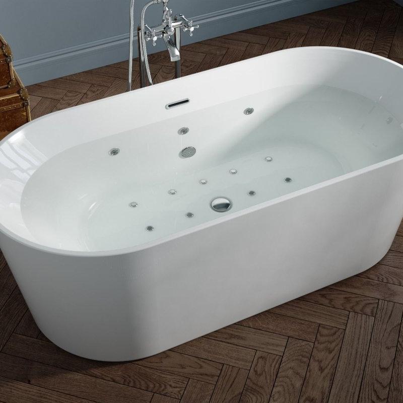 Royce Morgan Coral Whirlpool Freestanding Bath Tub Luxury Spa System in L1700 x W800 x H580mm