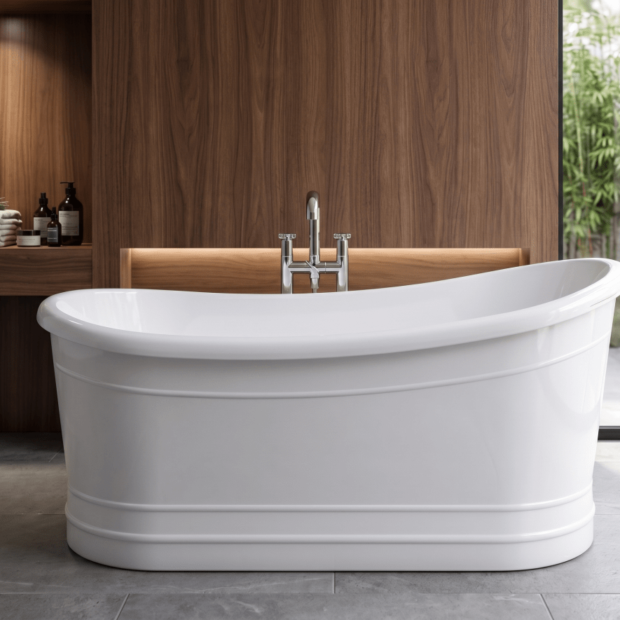 Royce Morgan Harewood Freestanding Bath Tub Traditional Roll Top Design in L1650 x W730 x H580mm