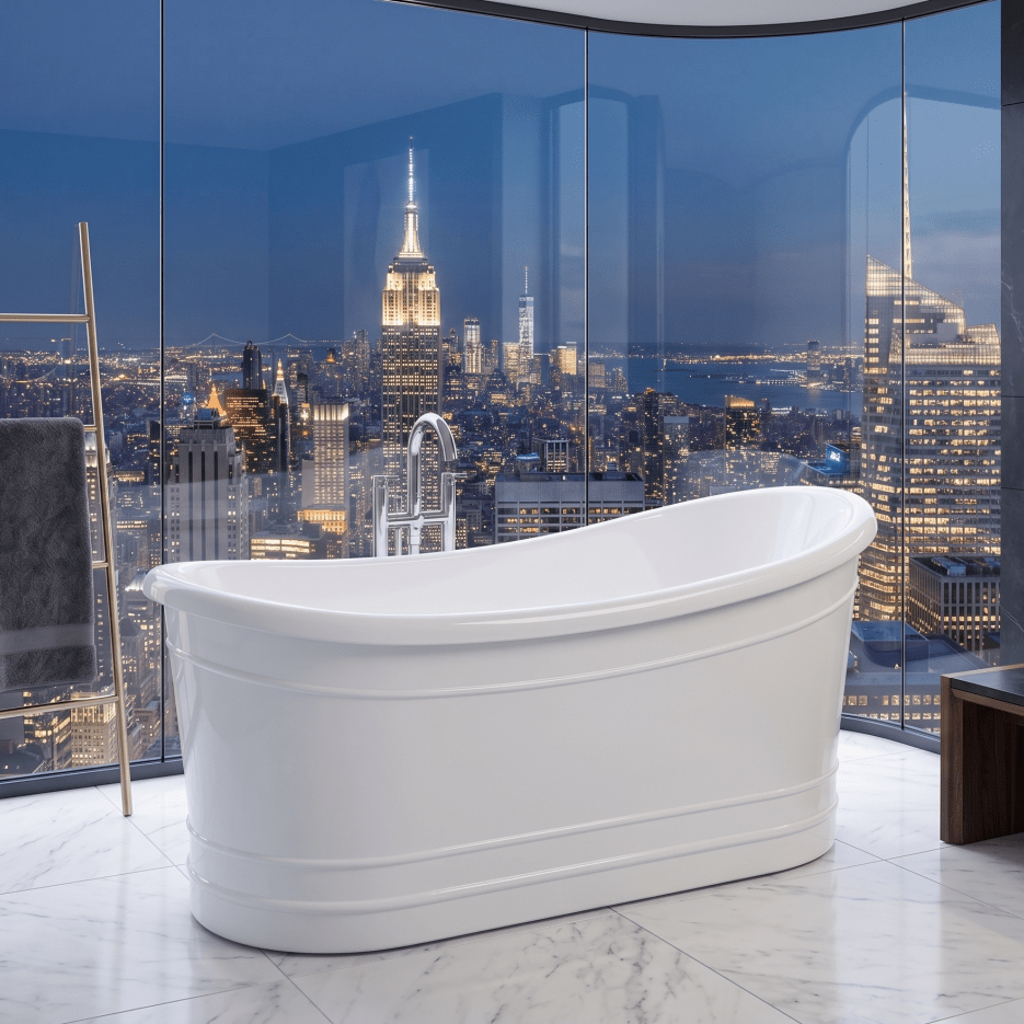 Royce Morgan Harewood Freestanding Bath Tub Traditional Roll Top Design in L1650 x W730 x H580mm
