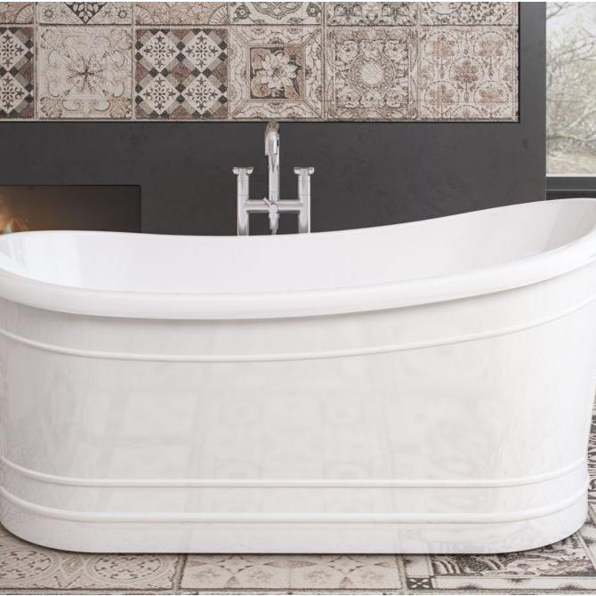 Royce Morgan Harewood Freestanding Bath Tub Traditional Roll Top Design in L1650 x W730 x H580mm