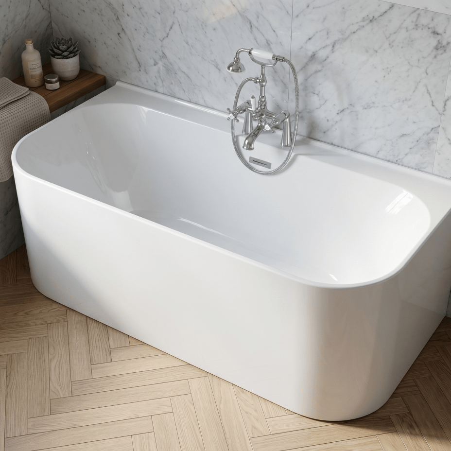 Royce Morgan Jasper Freestanding Bath Tub Compact Modern Design in L1600 x W800 x H580mm