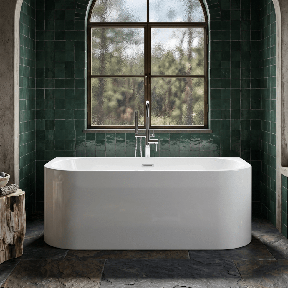Royce Morgan Jasper Freestanding Bath Tub Compact Modern Design in L1600 x W800 x H580mm