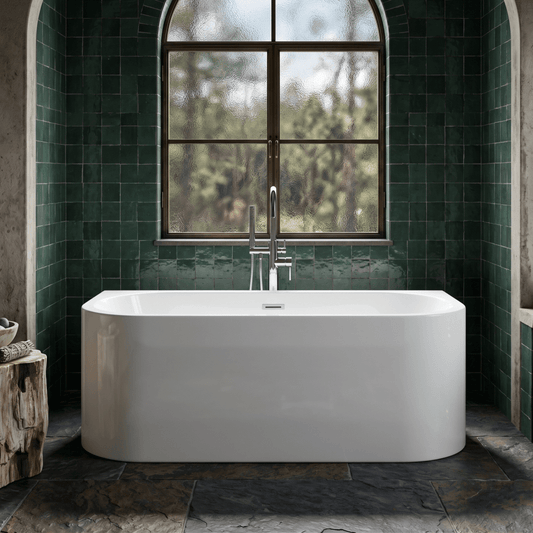 Royce Morgan Jasper Freestanding Bath Tub Compact Modern Design in L1600 x W800 x H580mm
