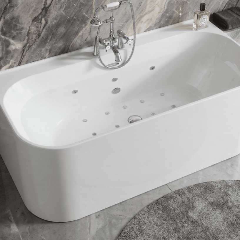 Royce Morgan Jasper Whirlpool Freestanding Bath Tub Luxury Spa System in L1600 x W800 x H580mm