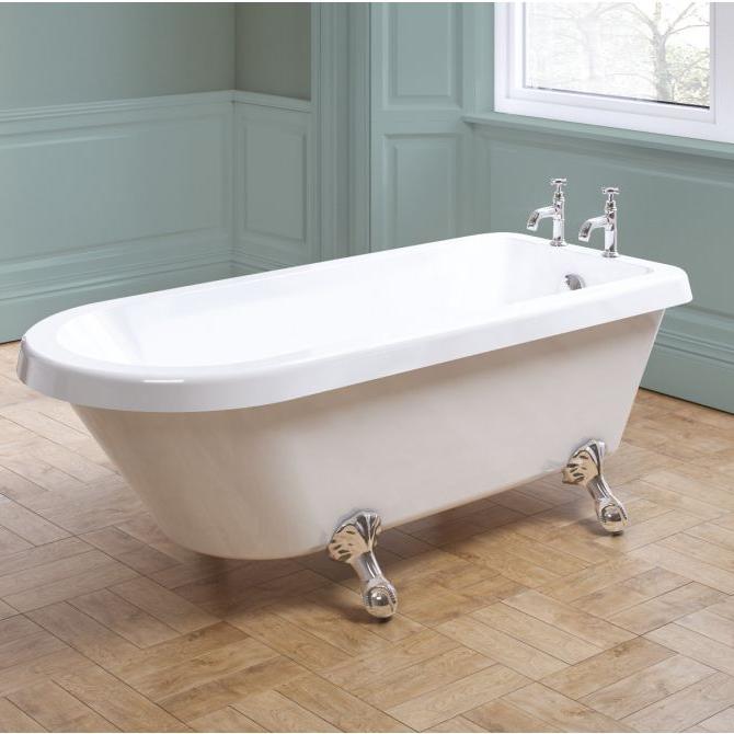 Royce Morgan Lambeth Freestanding Bath Tub Traditional Clawfoot Roll Top in L1665 x W715 x H570mm