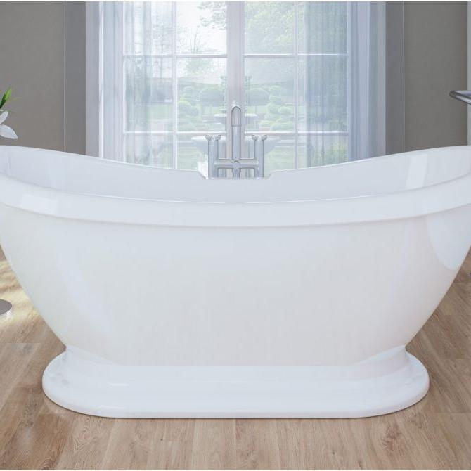 Royce Morgan Melrose Freestanding Bath Tub Classic Slipper Style With Plinth in L1700 x W700 x H700mm