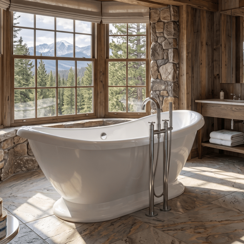 Royce Morgan Melrose Freestanding Bath Tub Classic Slipper Style With Plinth in L1700 x W700 x H700mm