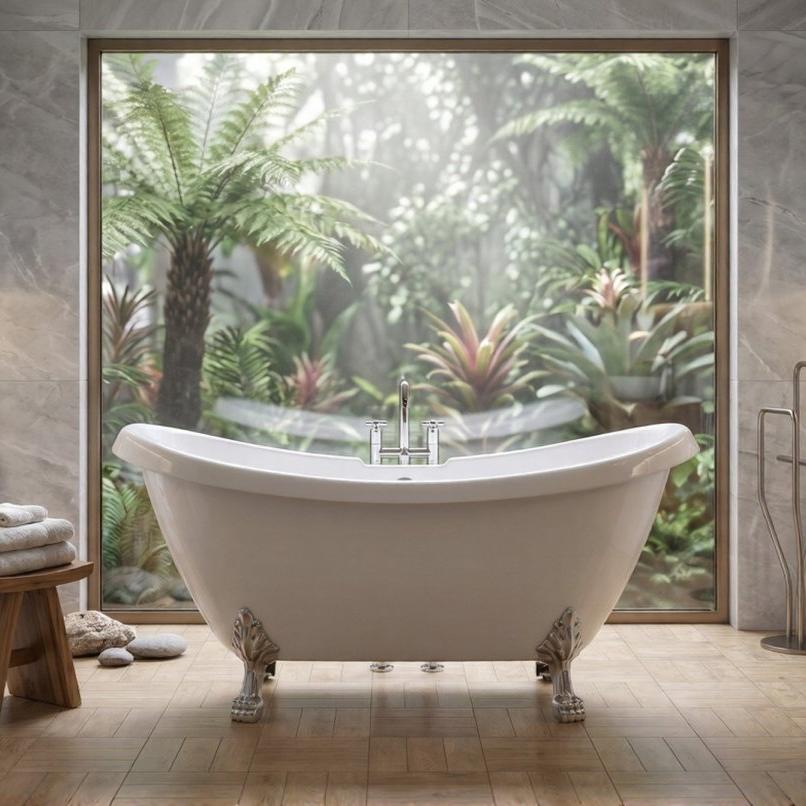 Royce Morgan Melrose Freestanding Bath Tub Slipper Style With Feet in L1700 x W700 x H700mm
