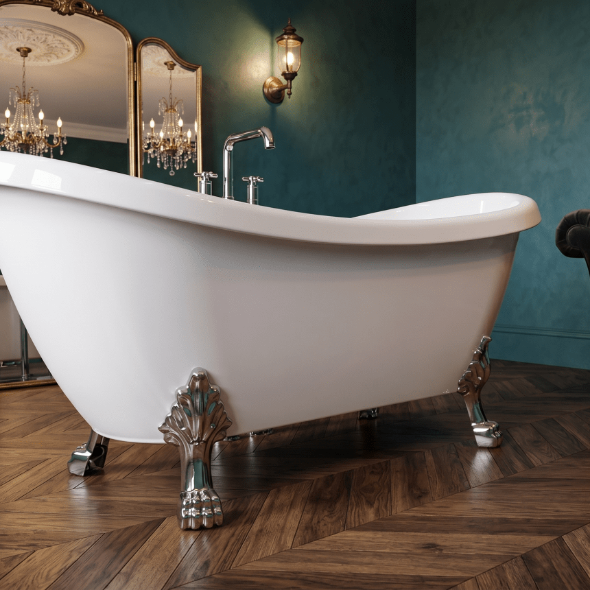 Royce Morgan Melrose Freestanding Bath Tub Slipper Style With Feet in L1700 x W700 x H700mm