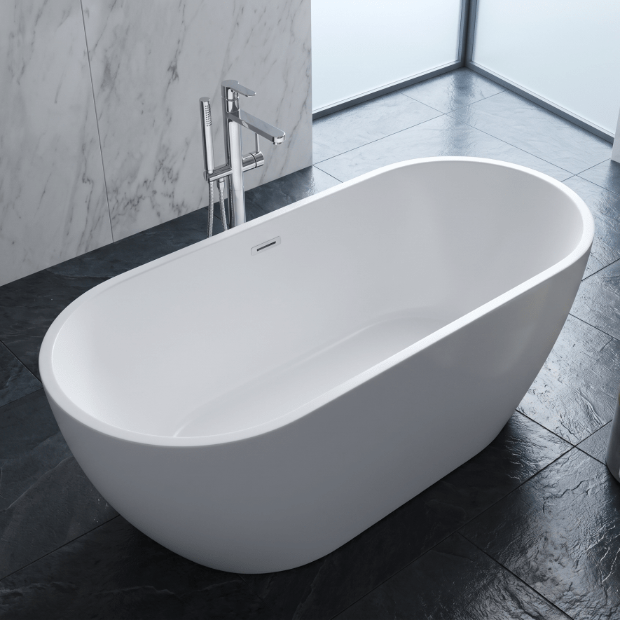 Royce Morgan Onyx Freestanding Bath Tub Deep Soaking Design in L1700 x W670 x H600mm