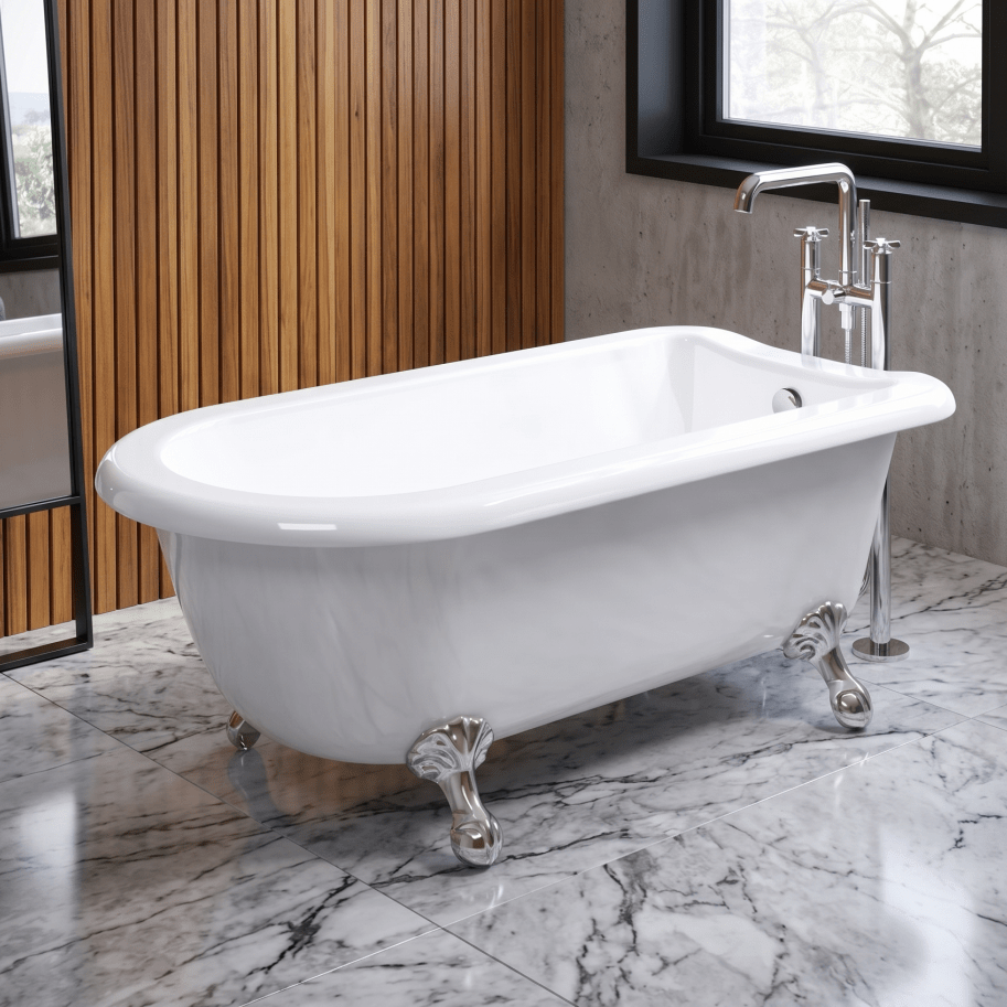 Royce Morgan Orlando Freestanding Bath Tub Modern Compact Design in L1380 x W750 x H590mm