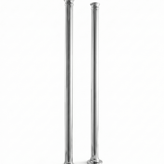Royce Morgan Over Edge Chrome Pipe Shrouds With Shower Holder in