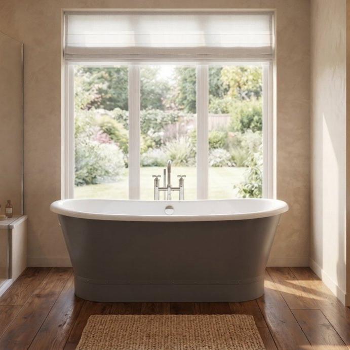 Royce Morgan Portland Freestanding Bath Tub Contemporary Deep Soaking Design in L1710 x W690 x H680mm