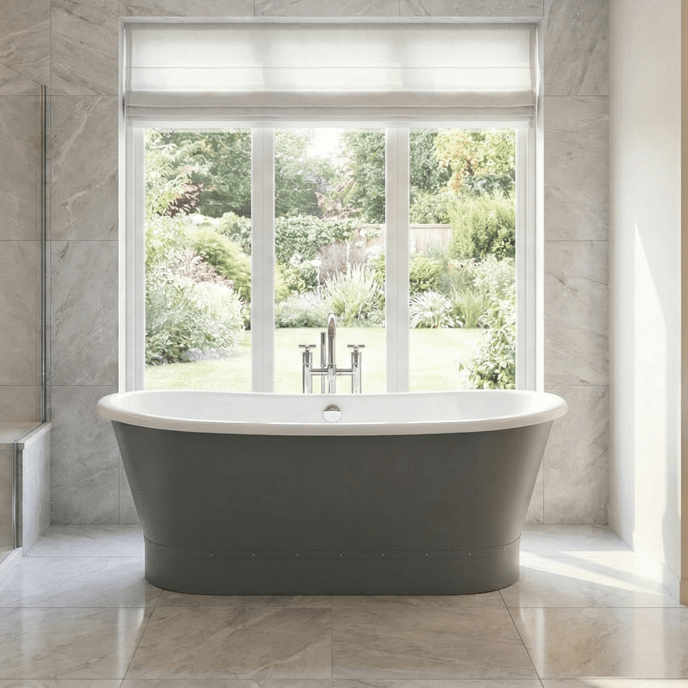 Royce Morgan Portland Freestanding Bath Tub Contemporary Deep Soaking Design in L1710 x W690 x H680mm