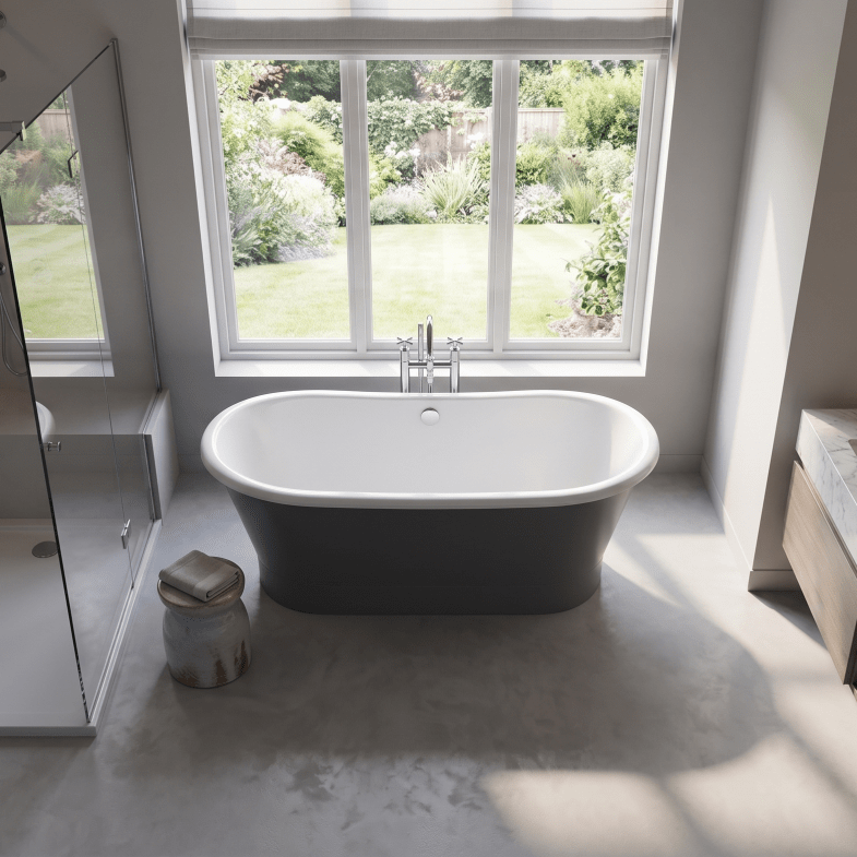 Royce Morgan Portland Freestanding Bath Tub Contemporary Deep Soaking Design in L1710 x W690 x H680mm